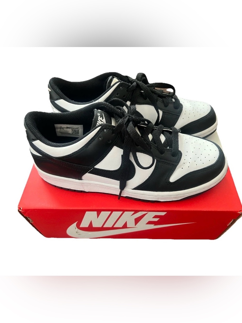 Nike Dunk Low Panda Size 7Y / Women's 8.5 Black White CW1590-100 Grade School
